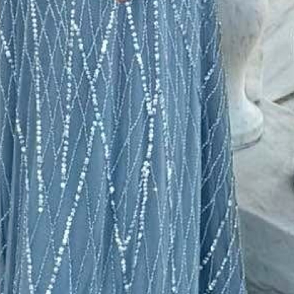 Marysia Swim Blue Beaded Long Sleeve Dress